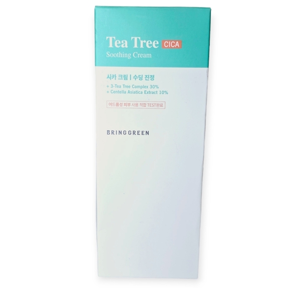 BRING GREEN Tea Tree Cica Soothing Cream, 100ml / 3.38 fl.oz Korean Skin Care - Picture 2 of 6